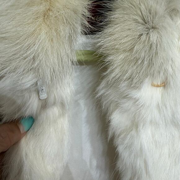Sergio Valente Cream Dyed Rabbit Fur Vintage Jacket Sz M - Picture 9 of 14